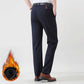 Un cadeau idéal pour lui ! Pantalon de costume extensible tendance doublé en peluche pour homme