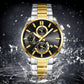 Montre-bracelet d'affaires en acier inoxydable pour homme