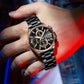 Montre-bracelet d'affaires en acier inoxydable pour homme