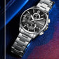Montre-bracelet d'affaires en acier inoxydable pour homme