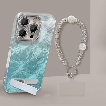 ⏳ Offre spéciale limitée dans le temps ⌛ Coque de téléphone dégradée avec support et chaîne pour iPhone