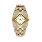 Montre à quartz rétro pour femme avec strass scintillants