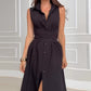 🌴Summer Specials🌴Chemise sans manches pour femme Robe longue avec lien à la taille