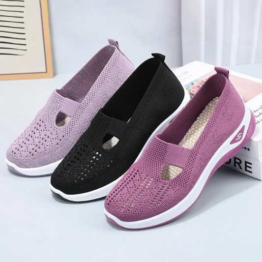🔥Dernier jour 50% DE RÉDUCTION - Chaussures à semelle souple orthopédie tressée respirante pour femmes