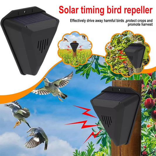 🕊️✨Répulsif solaire anti-oiseaux d'extérieur étanche