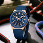 Montre-bracelet squelette de luxe à quartz avec fonction calendrier