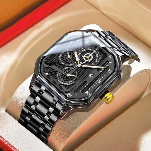Montre à quartz carrée pour homme, édition limitée