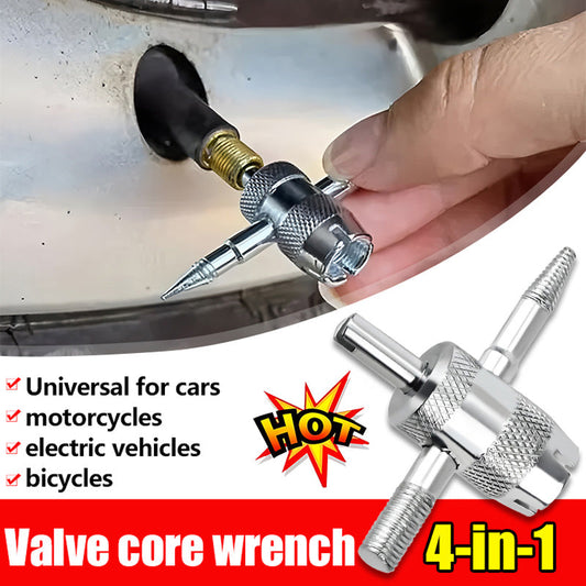 Outil de démontage de valve de pneu de voiture à 4 voies 5PCS