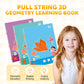 ⏳Spécial à durée limitée⏰Livre éducatif pour apprendre la géométrie en 3D avec ficelle à tirer🧠