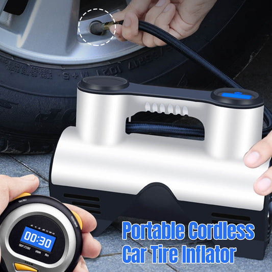 Spécial à durée limitée⏰Gonfleur de pneus portable sans fil pour voiture avec affichage numérique🚗💨
