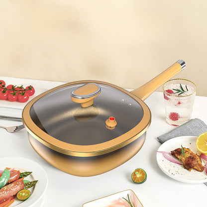 ⏳Spécial à durée limitée⏰Pot anti-adhésif en alliage de titane de 12 pouces avec couvercle🍳