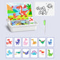 ⏳Spécial à durée limitée⏰Boîte Puzzle Magnétique Enfant avec Plateau de Jeu et Ardoise à Dessin🧩