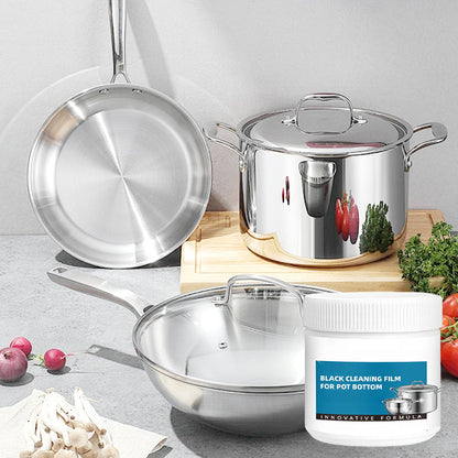 🔥 Pâte Dissolvante Résidus Brûlés - Nettoyage Profond pour Casseroles/Plats sans Rayurer, Élimine Graisse et Carbonisation en 5 Min 🧽✨