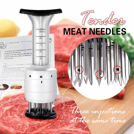 ⏳Spécial à durée limitée⏰2 en 1 Attendrisseur et Injecteur à Marinade de Viande🍗🥩🍖