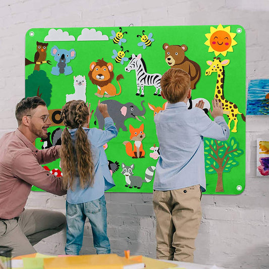 ⏳Spécial à durée limitée⏰Tableau pédagogique en feutre pour enfants🐨