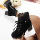 ⏳Spécial à durée limitée⏰Bottines Femme à Talon Épaissi et Lacets👢