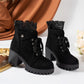 ⏳Spécial à durée limitée⏰Bottines Femme à Talon Épaissi et Lacets👢