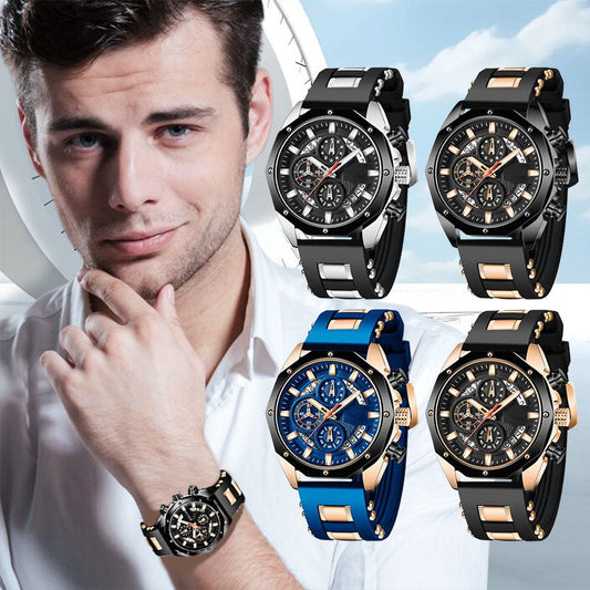 ⏳Spécial à durée limitée⏰Montre professionnelle à quartz avec grand cadran et calendrier⌚