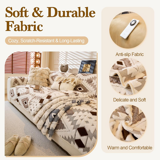 ⏳Spécial à durée limitée⏰Housse de canapé moderne géométrique en peluche🛋️