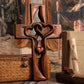 ⏳Spécial à durée limitée⏰Croix en Bois à Cœurs Entrelacés - Symbole d‘Amour & de Foi❤️✝️