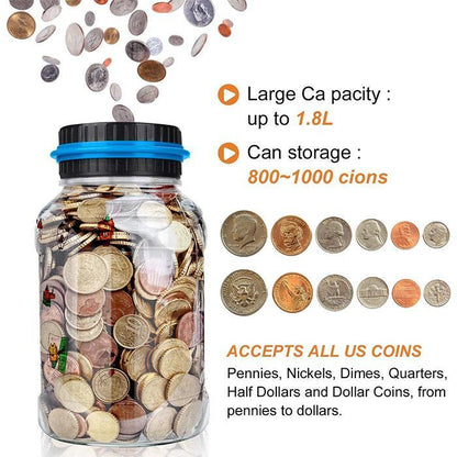 💰 50% OFF NOW! 📦 Digital Money Box with Auto Coin Counting – Tracks savings & sets targets – Smart & fun way to watch your savings grow ✨