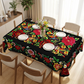 ⏳Spécial à durée limitée⏰Nappe mexicaine à fleurs avec bord festonné🏵️