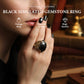 📢📢50% OFF !! ⏰Vintage Engraved Black Simulated Gemstone Ring