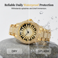 Montre Homme Cadran Rotatif Serti de Diamants – Lunette Tournante, Verre Minéral, Mouvement Quartz, Style Audacieux & Luxueux pour Soirées 🔥