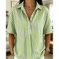 👕Chemise Femme à Manches Courtes Rayées