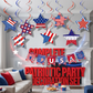Patriotic Hanging Swirls & Banner Decorations