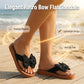 Elegant Retro Bow Flat Sandals