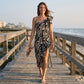 Women Summer Backless Midi Dress with Side Split