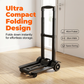 Foldable Utility Cart with Telescopic Handle and Smooth Wheels