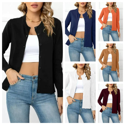 Women's Classic Crew Neck Cardigan