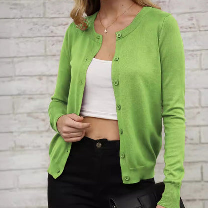 Women's Classic Crew Neck Cardigan