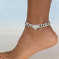 Sparkly Rhinestone Butterfly Anklet Bracelet