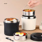 🏆LAST DAY SALE 50% OFF🔥Vacuum Insulated Food Jar with Folding Spoon