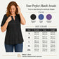 Women's Casual V-Neck Pleated Blouse