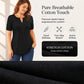 Women's Casual V-Neck Pleated Blouse