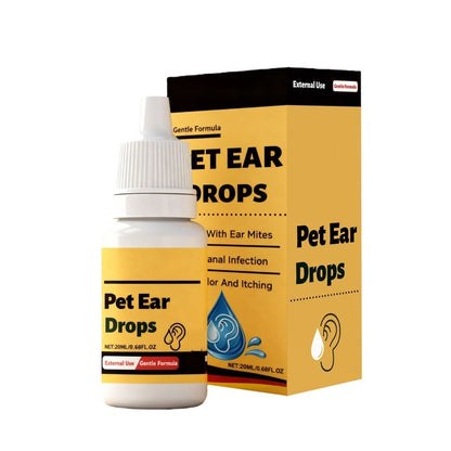 Gentle Pet Ear Drops for Itch Relief & Cleaning