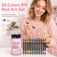 ⏳Time-Limited Special⏰ 24 Colors Dual Ended Nail Art Pens Set – Dual-Tip Design, Smooth Ink Flow & Long Lasting Brilliance – Perfect for DIY Manicure ✨