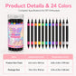 ⏳Time-Limited Special⏰ 24 Colors Dual Ended Nail Art Pens Set – Dual-Tip Design, Smooth Ink Flow & Long Lasting Brilliance – Perfect for DIY Manicure ✨