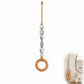 🪵 Decorative Beaded Towel Hanger with Wooden Ring – Boho, Handcrafted, Multi-scene ✨