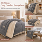 📢📢50% OFF !! ⏰Thick Warm Milk Velvet Winter Comforter Solid Color Soft Fleece Quilt Duvet Insert