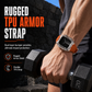 Integrated Smartwatch Band with Protective Case Color Blocking Translucent Sport Strap for 40mm 41mm 42mm 44mm 45mm 46mm 49mm