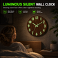 🔥Limited-Time Offer🕰️12-Inch Silent Wooden Wall Clock – Luminous Glow & MDF Wood Grain✨