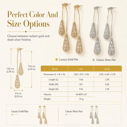 ✨ LIMITED-TIME 50% OFF! ⚡ Women's Dual Wear Zircon Tassel Earrings – Shiny, Elegant, Convertible 💫