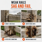 📢📢50% OFF !! ⏰2x4 Inch Wood Fence Post Brackets Railing Wood Post Anchor Bases