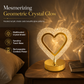 📢📢40% OFF !! ⏰ Geometric Crystal Night Light: Touch Control, 3 Colors, USB Rechargeable, Bedroom Glow