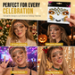 📢📢50% OFF !! ⏰ Christmas Holiday Temporary Face Tattoo Stickers – Animal Designs, Glitter Face Gems ✨